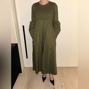 Chic Olive Long Sleeve Dress